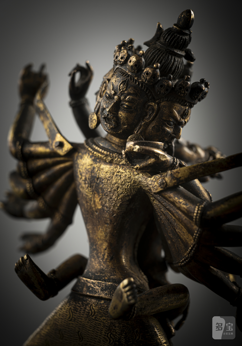A fire-gilt bronze of Cakrasamvara in yab-yum with attributes - 图6